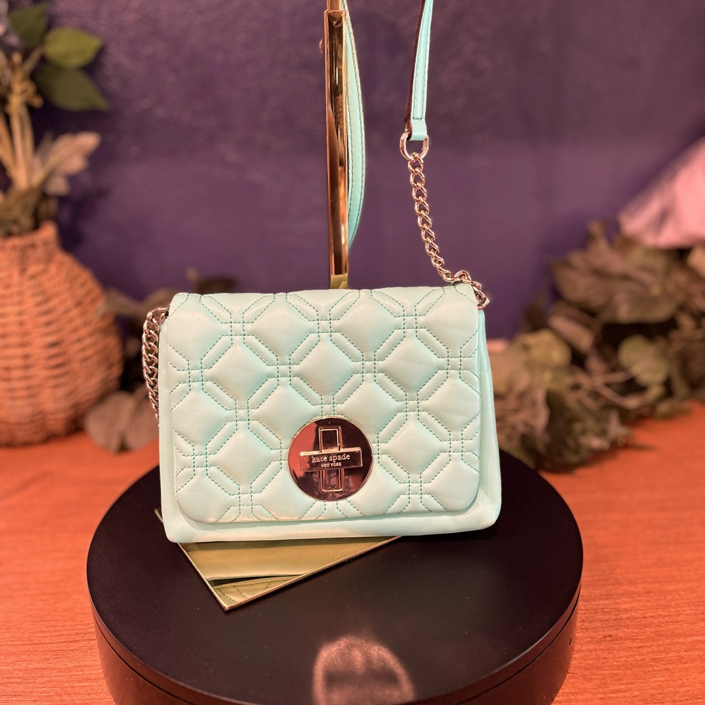 Kate Spade Quilted Turquoise Crossbody